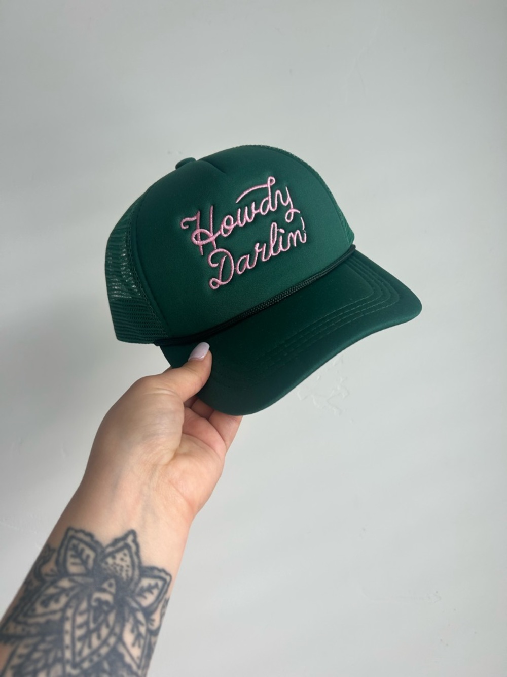 Forest Green 'Howdy Darlin'' Trucker Hat